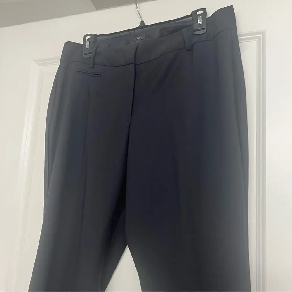 Talbots Women 14P Petite Wool Blend Wide Leg Career Navy Heritage Dress Pants - Picture 8 of 14